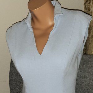 Sleeveless collared DRESS with zipper